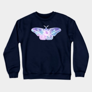 Cool Watercolour Moth white Crewneck Sweatshirt